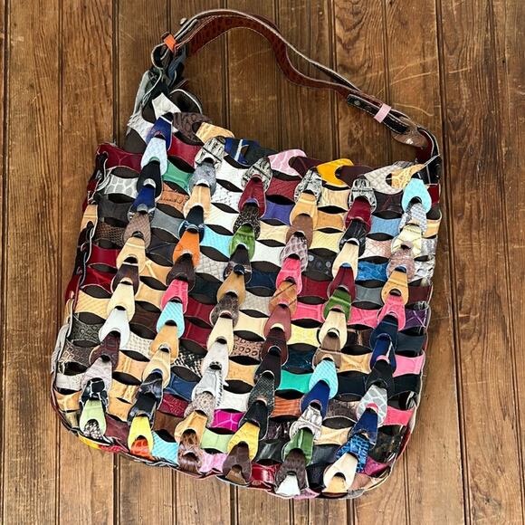 Anthropologie Jesslyn Blake leather hobo shoulder bag rescue me! - Picture 1 of 10